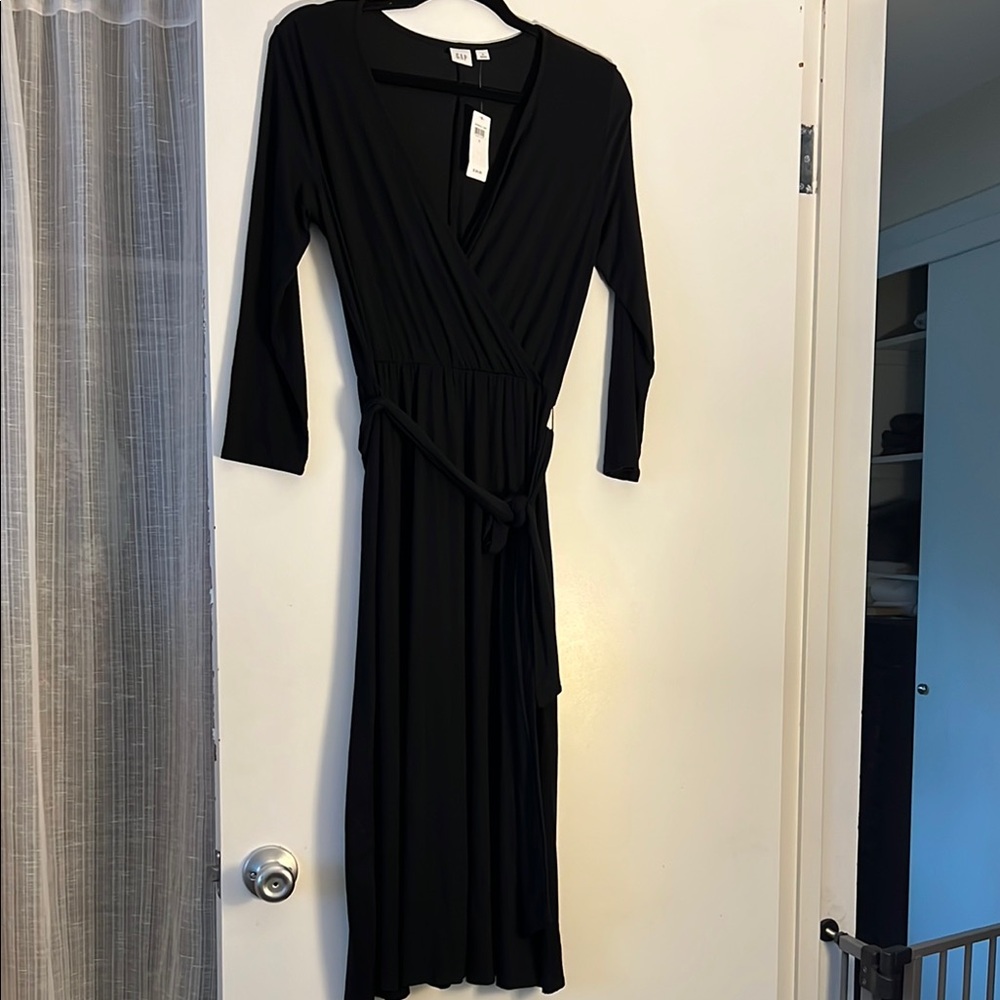 Elegant Black Wrap Dress